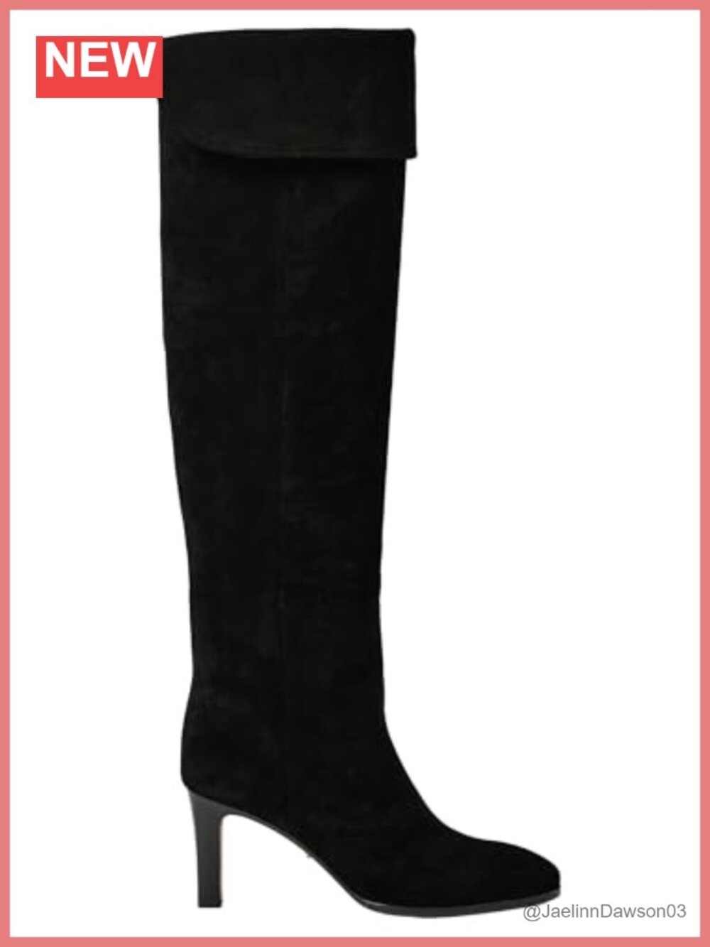 PAIGE Chiara Over the Knee Stiletto Boots Leather Suede
